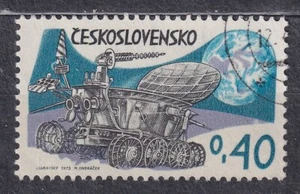 CZECHOSLOVAKIA 1973 SC#1876 USED 40h st., Lunokhod on moon. - Picture 1 of 1