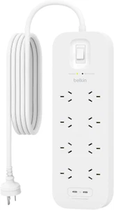 Connect 8-Outlet Surge Protector with Dual USB-C 30W, Dual USB-C Ports, 2M Power - Picture 1 of 7