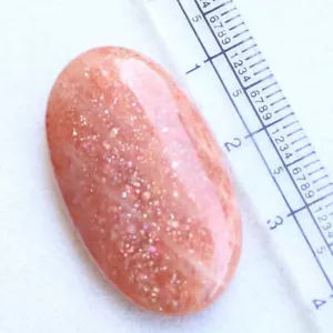 27.30 Cts 100% Natural Red Sunstone Oval Cabochon 19*32 mm Loose Gemstone - Picture 1 of 4