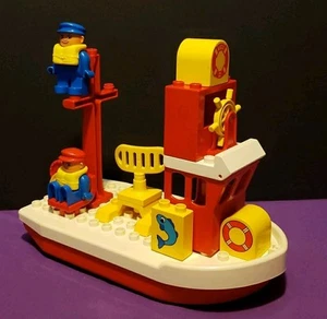 Lego Duplo Vintage Fishing Boat RARE 2643 Winch Anchor Minifigure Lifesaver Fish - Imagen 1 de 14