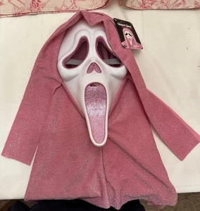 Scream Ghost Face Pink Glitzer Maske offiziell lizenziert Fun World - Bild 1 von 1