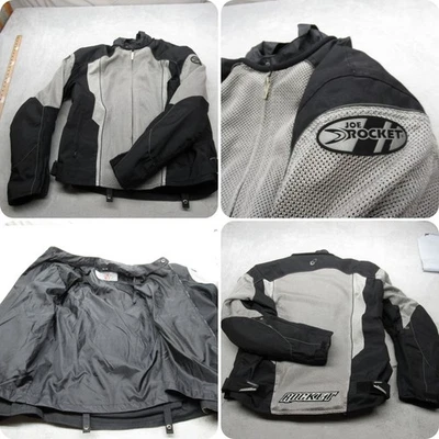 Joe Rocket Jacket Men XL Black Mesh Back Shoulder Elbow Side Pad Moto Nylon 3in1 - Image 1 of 4