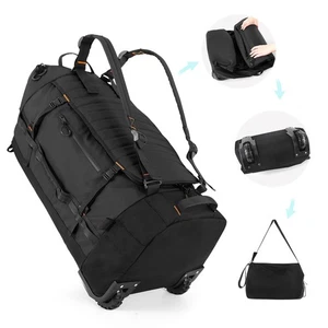 29" 86L Foldable Wheeled Duffle Bag, Waterproof Travel Rolling Backpack with ... - Bild 1 von 9