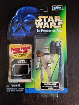Sandtrooper 1997 Freeze Frame FF STAR WARS Power of the Force MOC NOVO lacrado - Imagem 1 de 2