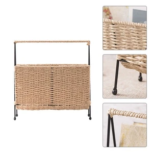 Panier de rangement 1 pièce tissé main léger style rustique rétractable - Picture 1 of 12