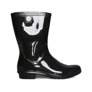 UGG SIENNA BLACK WATERPROOF RUBBER BOOT WOMEN'S RAINBOOTS SIZE US 7/UK 5 NEW - Picture 1 of 4