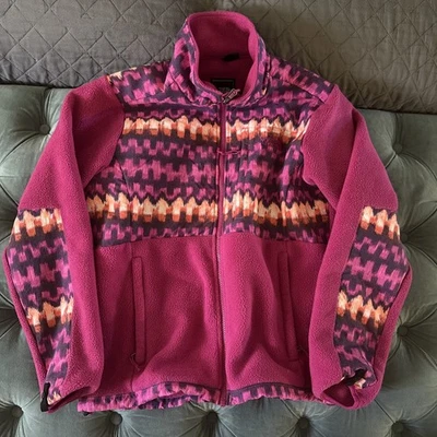 Chaqueta polar North Face rosa tribal Denali Polartec para mujer talla pequeña Foto 1 de 4
