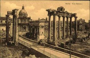 Roma Rom Italien alte Ansichtskarte ~1910/20 Foro Romano Partie am Forum Romanum - Picture 1 of 1