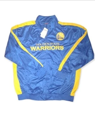 Men Golden State Warriors Majestic 3xl Jacket NBA Basketball NWT Blue/Gold - Image 1 of 4