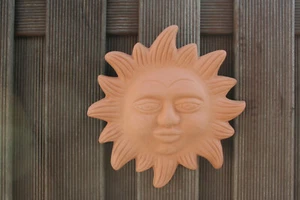 terracotta Sonne terrakotta Wandbild ca 23 cm x 23 cm x 2,5 cm d. - Bild 1 von 5