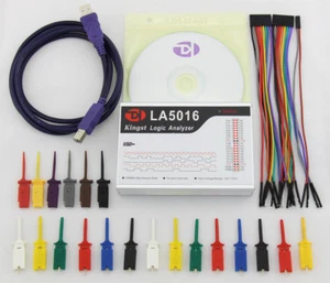 USB Logic Analyzer LA5016 PC 500MHz Max Sample Rate PWM 16Channels 10GB Samples - Picture 1 of 3