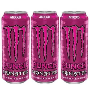 Monster Punch Energy Mixxd leicht kohlensäurehaltig 500ml 3er Pack - Picture 1 of 1