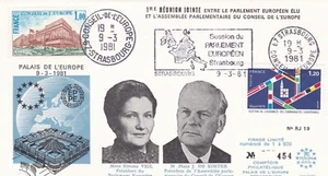 L75 - ENVELOPPE PREMIER JOUR - PARLEMENT EUROPEEN - 1981 . - Imagen 1 de 1