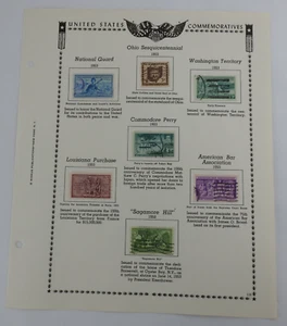 Vintage US Commemorative Stamp Minkus Pg 119 1953 OH LA Sagmore Hill WA National - Bild 1 von 2