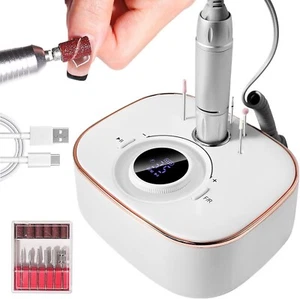 Professional Electric Nail Drill Kit Rechargeable- Ideal for Acrylic Nails, Mani - Picture 1 of 8