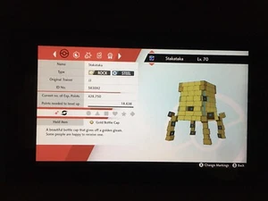 Neu 🔆GLÄNZEND🔆Stakataka mit Gold Kronkorken | Pokemon Schwert Schild Krone Tundra! - Bild 1 von 5