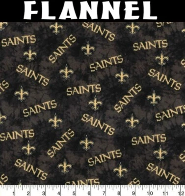 NFL New Orleans Saints Tie-Dye 70270D Flannel Fabric by the Yard - Image 1 of 2
