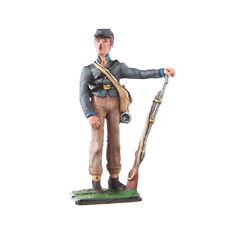 Tin Toy Soldier USA Civil war Confederates Private 54mm #5.03