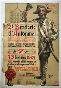 Póster publicitario belga original de 1924 - Town Crier - Imagen 1 de 1