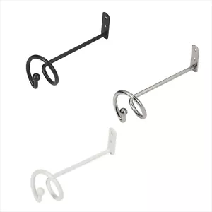Pair of Metal Curtain Swag Valance Holder Hook Holdback Available in 3 Colours - Picture 1 of 4