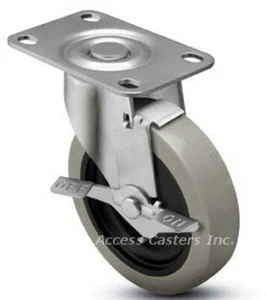 3SRETSB 3" Swivel Caster with Brake Polyurethane Wheel - Picture 1 of 1