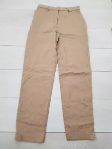 KALEIDOSCOPE Trousers Size 14 W L29 Brown Gold Abstract Zip Pockets Stretch - Picture 1 of 9