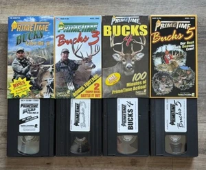 Primetime Bucks 2 3 4 5 (Deer Hunting) VHS Vintage Tape Lot Pro Staff FREE SHIP - Picture 1 of 4