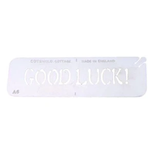 Stainless steel A6 Good Luck cake decorating / card making stencil - Picture 1 of 3