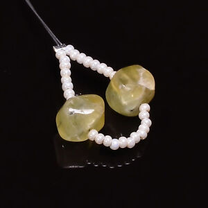 Natural Lemon Prehnite Gemstone Fancy Shape Smooth Beads 8X8X6mm Strand 2" A6831