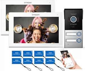 2 DRAHT WLAN 2 Familienhaus BUS VIDEO TÜRSPRECHANLAGE SPRECHANLAGE TOUCHSCREEN - Bild 1 von 8