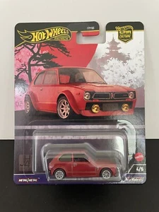 HOT WHEELS '73 HONDA CIVIC RS PREMIUM CAR CULTURE REAL RIDERS RED JAPAN HISTORIC - Picture 1 of 8