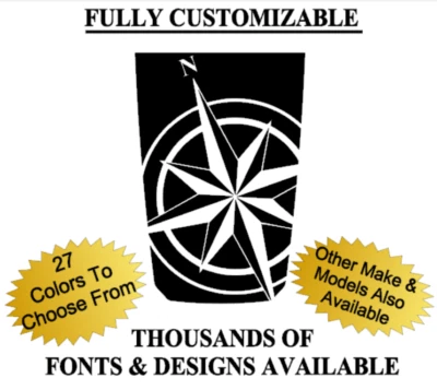 Calcomanía adhesiva de vinilo apagón capó COMPASS se adapta a ACURA MDX 2020-2024 Foto 1 de 2