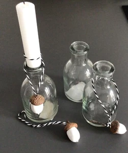 IB Laursen Apothekerglas, Vase, für Stabkerze Höhe 11 cm, Neu! - Bild 1 von 3