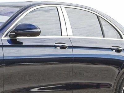 Tapicería de pilar de acero inoxidable 4 piezas para Mercedes Clase E 2017-2020 Foto 1 de 3