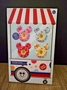 Disney Mickey Mouse Dulces Golosinas Donut Bebida Piscina Flotadores ~ Juego de 4 NUEVO - Imagen 1 de 3