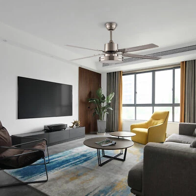 48" Modern LED Ceiling Light Ceiling Fan Lamp Chandelier 3-Speed with Remote 36W - Image 1 of 4