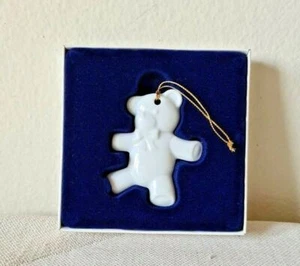 Royal Doulton Christmas Ornament weißer Teddybär Fine China 1999 - neu im Karton - Bild 1 von 7