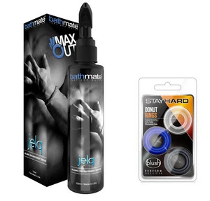New Bathmate Hydromax Max Out Maxout Jelq Jelqing Serum Lotion 100ml + 3 Rings - Picture 1 of 2