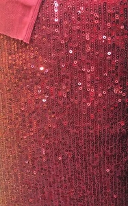 Red Pleated Glitz Sequin Mesh Fabric By The Yard - Picture 1 of 1