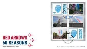GB 2024 RED ARROWS Stamp Pane 3 First Day Cover Waddington pmk, issue 20/06/2024 - Picture 1 of 3