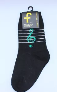 Foot Traffic Socks Kids Crew Music Note Size 12-5Y - Picture 1 of 1