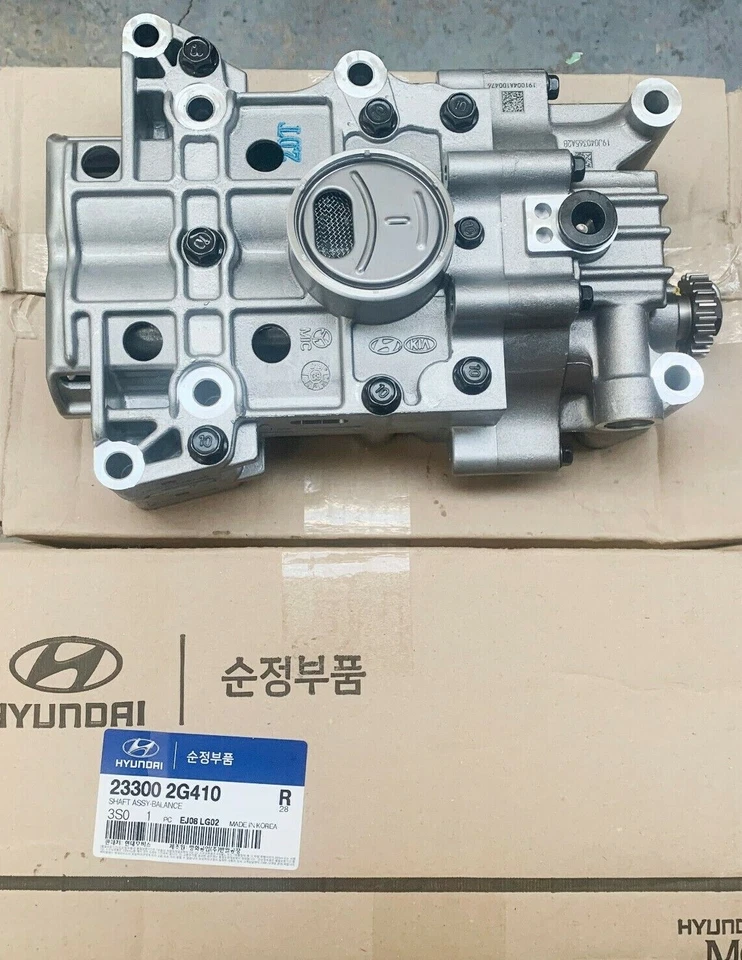 Conjunto de equilibrio de eje de bomba de aceite de motor genuino 2,0 L Turbo Sonata Optima Sportage Foto 1 de 4