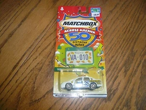 MATCHBOX ACROSS AMERICA 50TH BIRTHDAY SERIES VIRGINIA CHEVROLET IMPALA POLICE - Bild 1 von 2