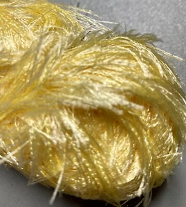 ICE Eyelash Yarn Light Yellow 22756 soft 50 gr 8 Available - Picture 1 of 2