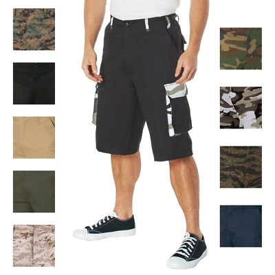 Men's Solid & Camo Color Military Style Shorts - Rothco Long Length BDU Short - Image 1 of 2