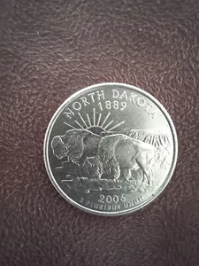 2006-D North Dakota 1889 Bison ND State Quarter Denver Colorado Mint US Coin 25C - Picture 1 of 8