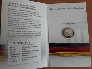 Jahresausgabe "25 Jahre Deutsche Einheit", Silber 999/1000 - Bild 1 von 1
