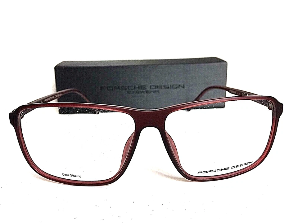 PORSCHE DESIGN P 8269 P8269 C 58mm Rx Burgundy Men's Eyeglasses Frame Japan - Image 1 of 1