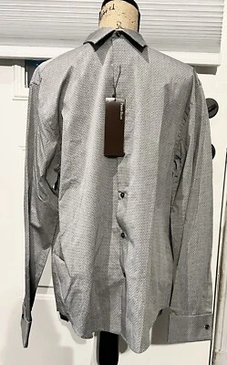 Perry Ellis Principles Men's Gray With Pin Dots Button Down Long Sleeve Large - Image 1 of 4