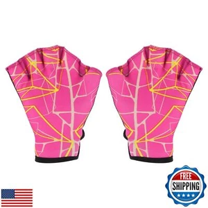 PATIKIL Webbed Swim Gloves, Swimming Aquatic Gloves Printing Water Resistance - Picture 1 of 5